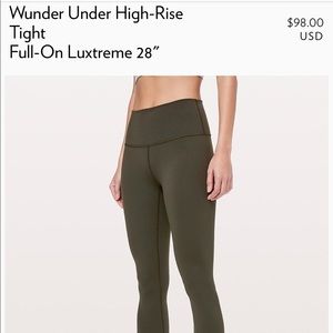 SOLD DO NOT BUY Lululemon Wunder Under High Rose